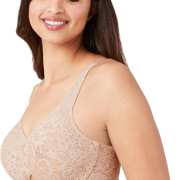 Wacoal Full Figure Halo Lace Bra 65547 - Toast- Nude 01 - Picture 2 of 3